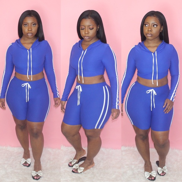 Other - Small left Blue Biker Short Set